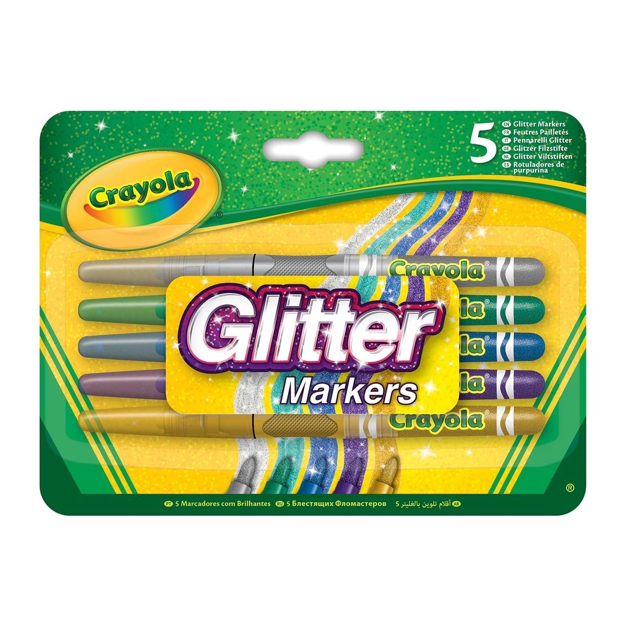 Crayola Csillámos filctollak 5 db