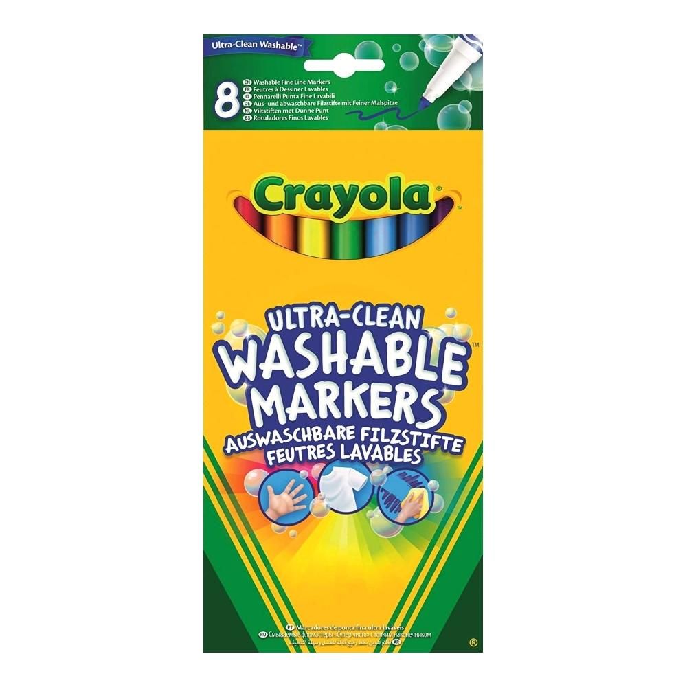 Crayola Extra-kimosható vékony filctoll 8 db