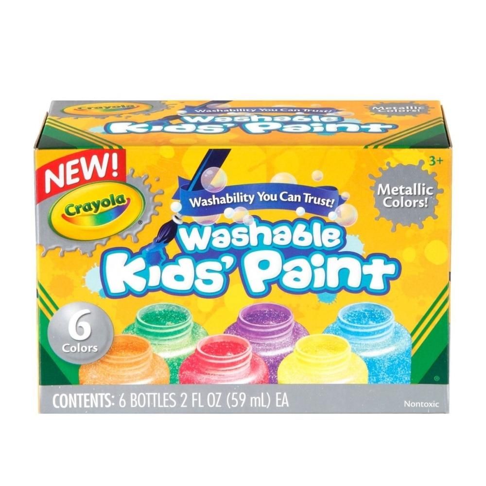 Crayola Lemosható metál festék 6 db