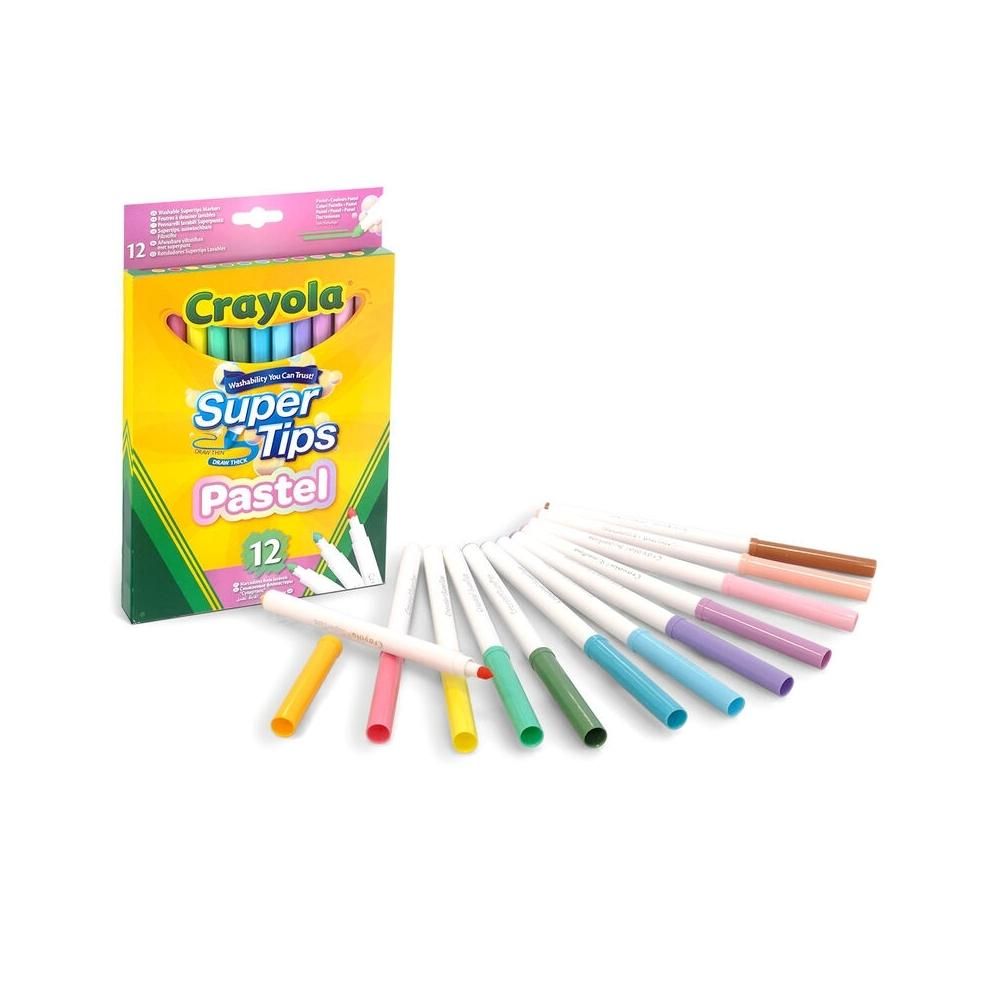 Crayola Super Tips filc pasztell 12 db