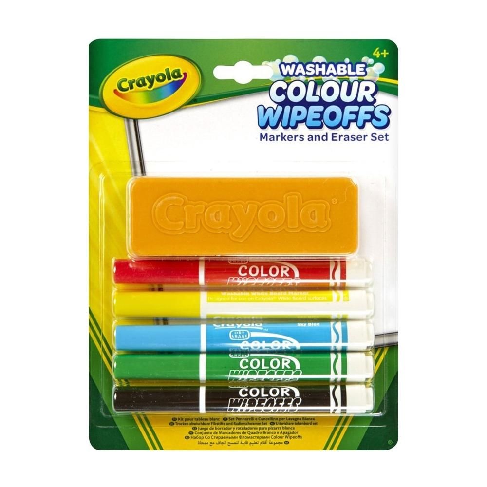 Crayola Táblafilcek törlőszivaccsal