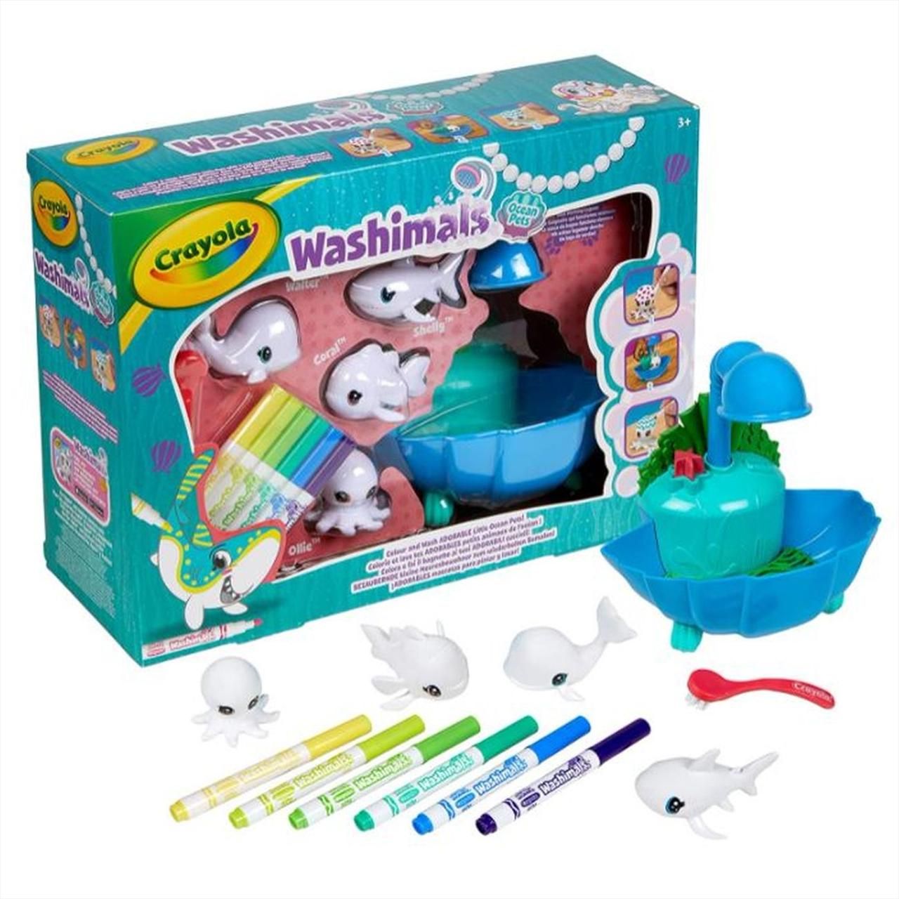 Crayola Washimals kimosható állatok - Lagúna játékszett