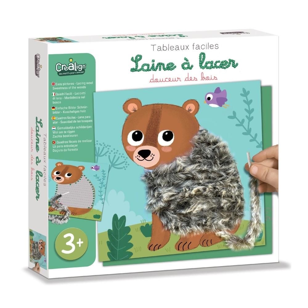 Crealign Puha képek fűzős kreatív játék, Erdei állatok