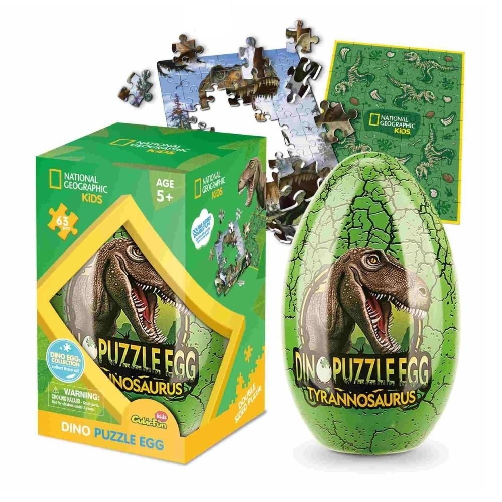 CubicFun 2D puzzle fém tojásban - T-Rex