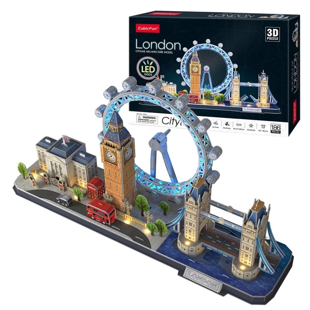 CubicFun 3D puzzle City Line London LED világítással