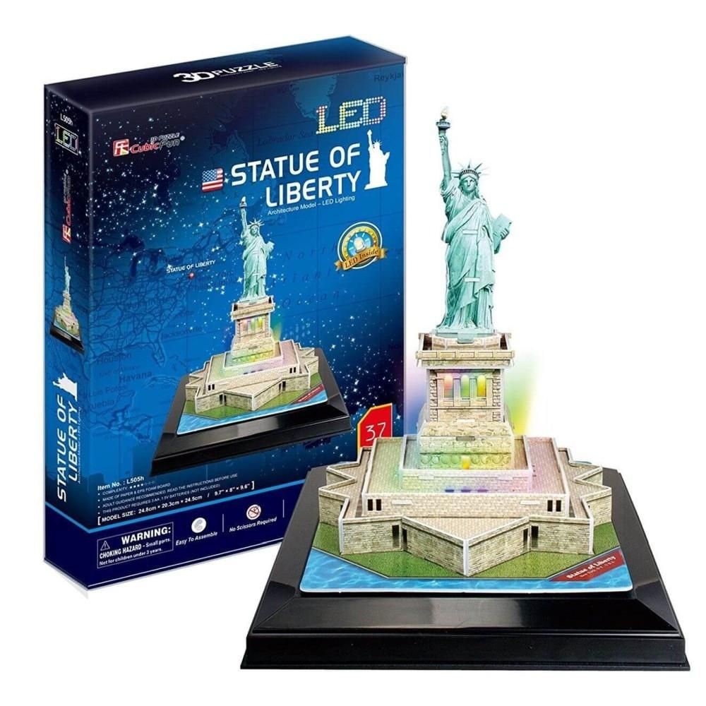 CubicFun 3D puzzle Szabadság-szobor LED világítással
