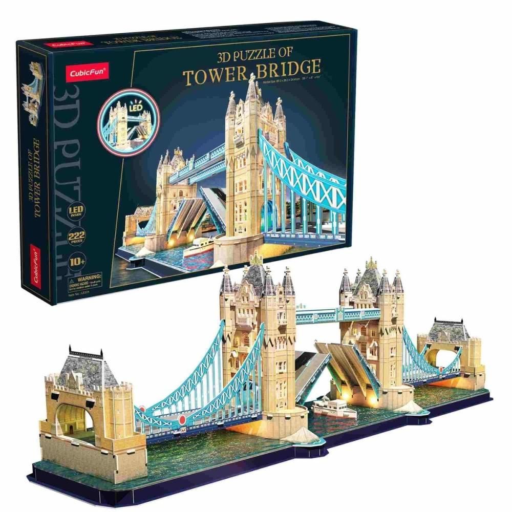 CubicFun 3D puzzle Tower Bridge LED világítással