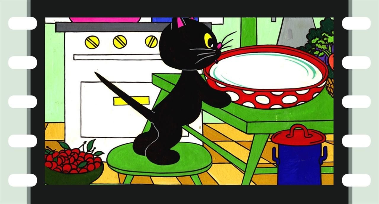 Diafilm: Cikicakk, a fekete cica