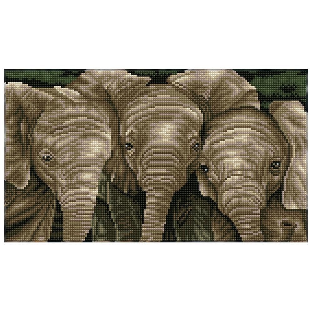 Diamond Dotz gyémántszemes kirakó szett, középhaladó - Elefántok