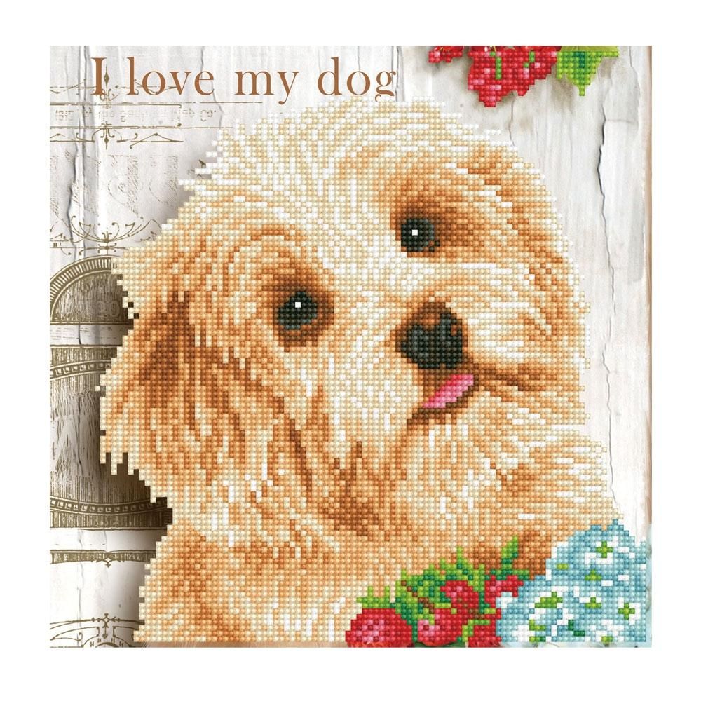 Diamond Dotz gyémántszemes kirakó szett, középhaladó - Kutya