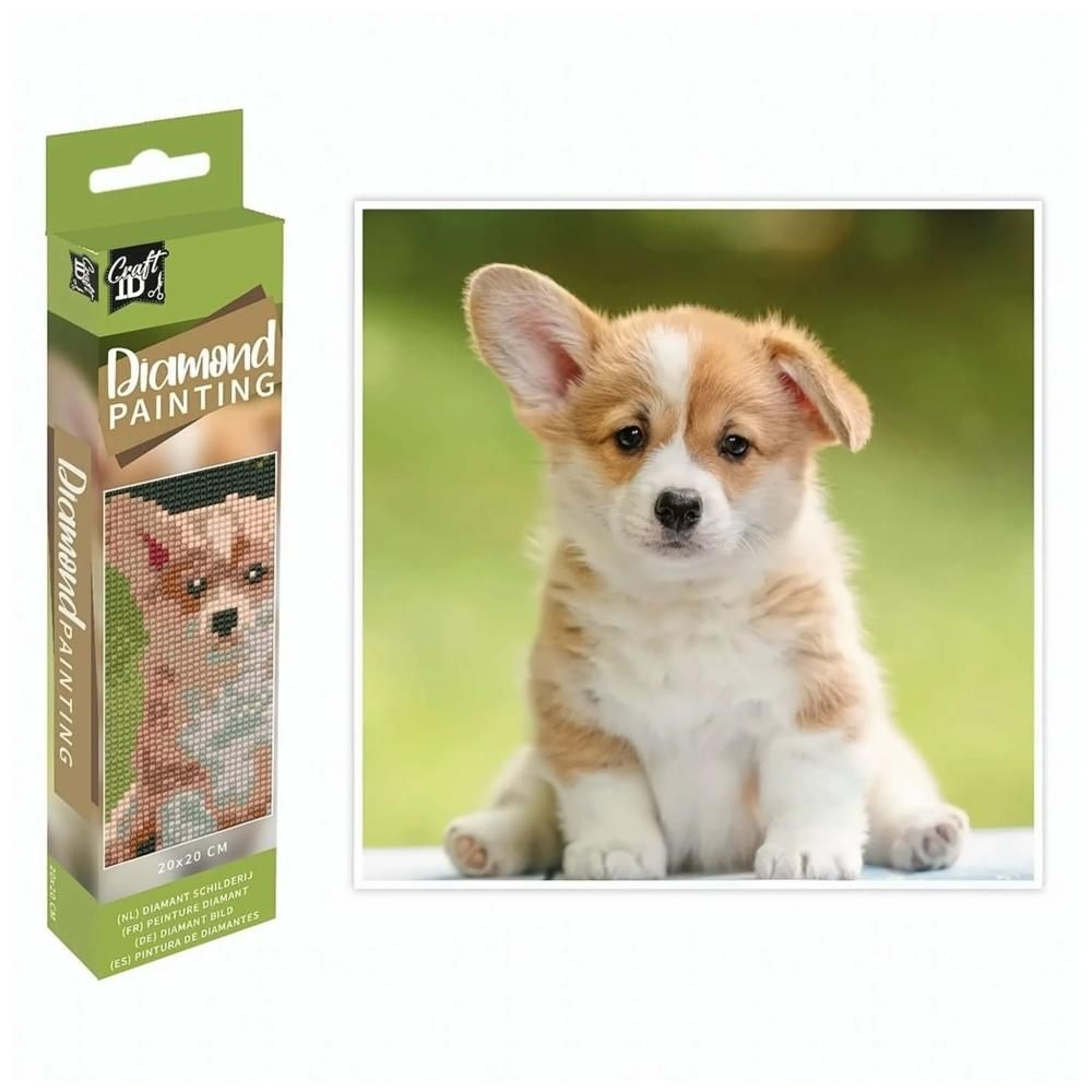 Diamond painting - Gyémánt kirakó 20x20 cm vászonkép, kutya