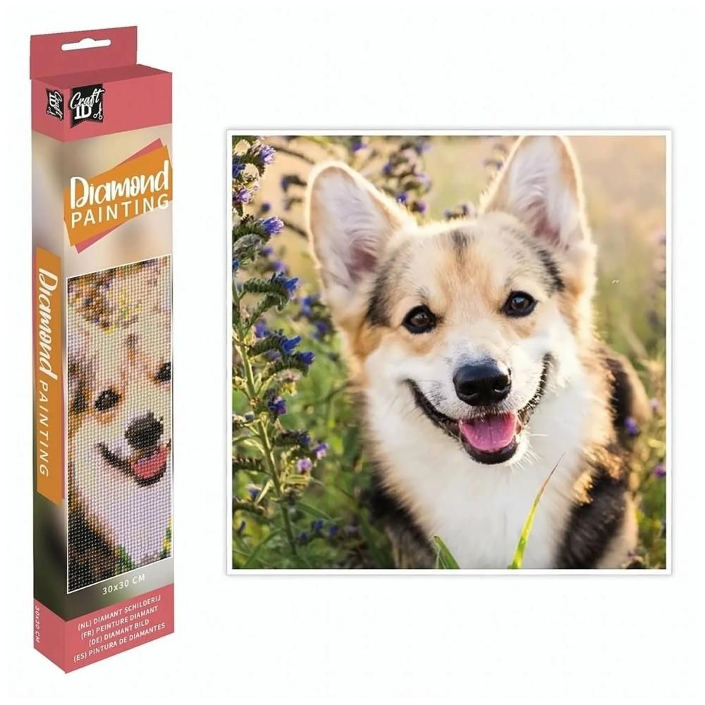 Diamond painting - Gyémánt kirakó 30x30 cm vászonkép, kutya