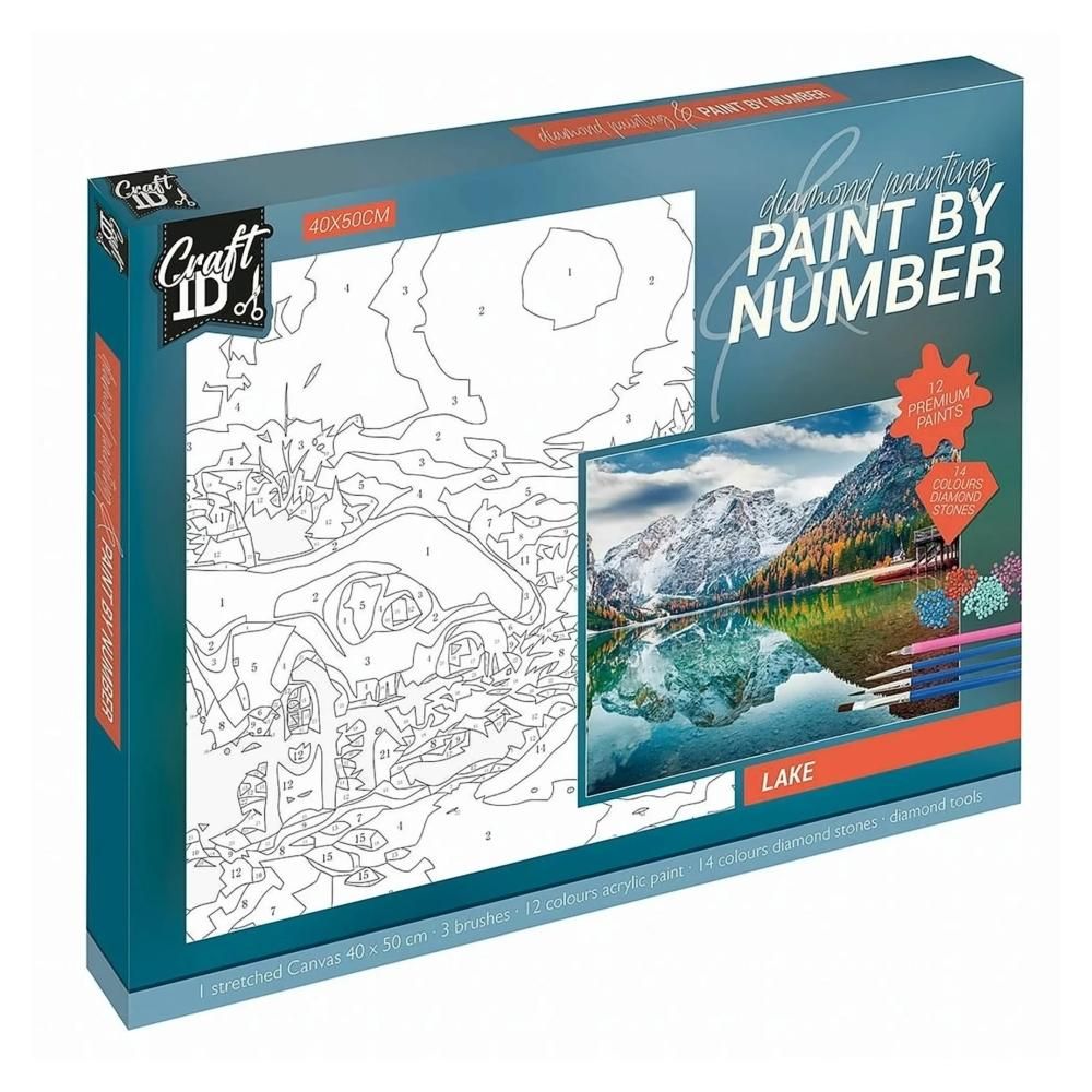 Diamond painting - Gyémántszemes kirakó és festés szám szerint 40x50 cm vászonkép, tó