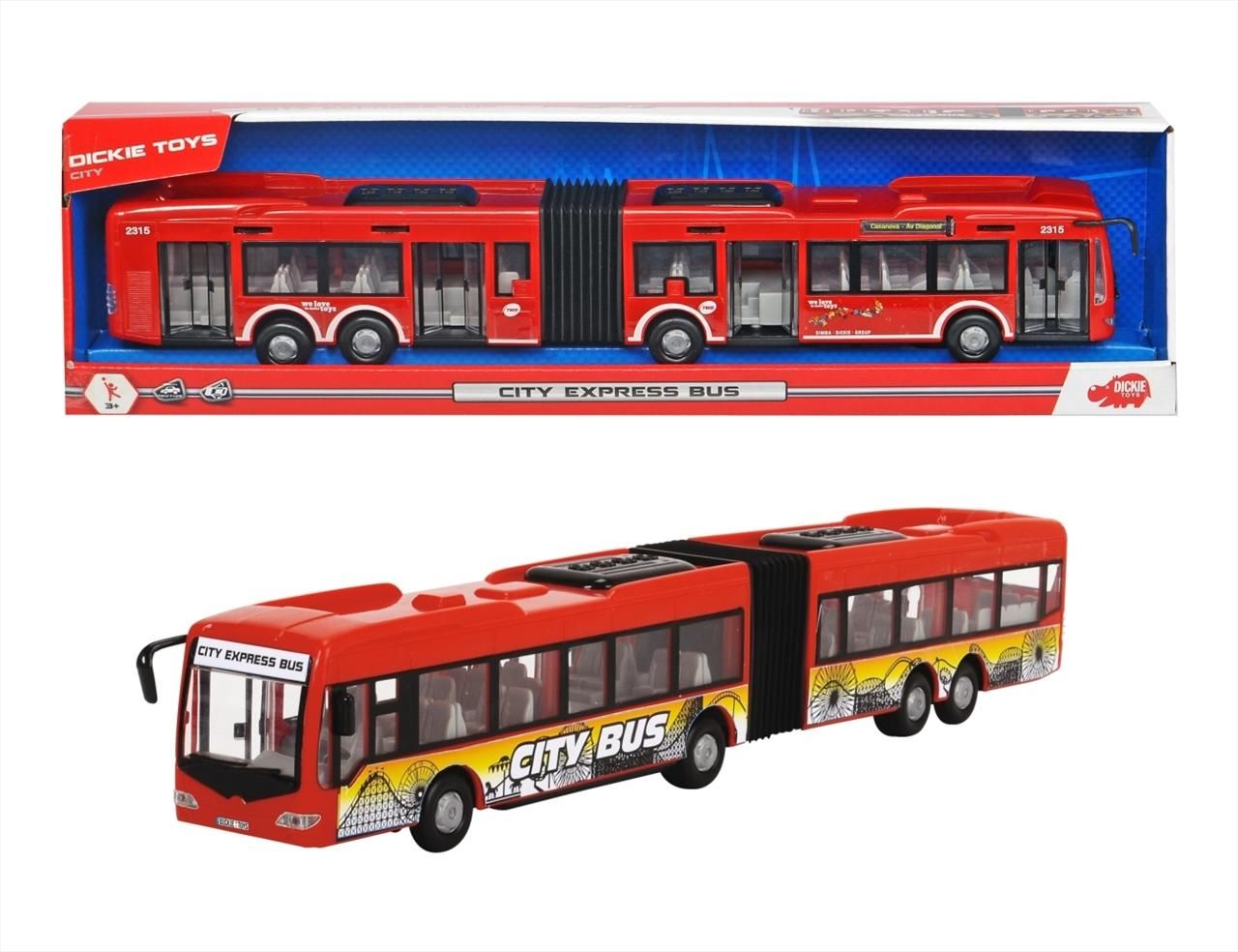 Dickie City Express busz 46 cm, piros