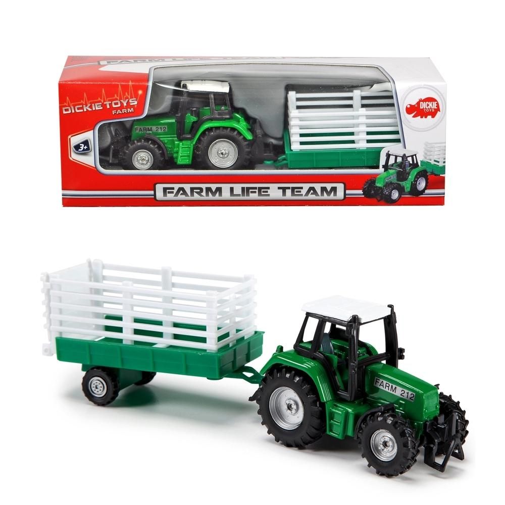 Dickie Farm Life Team traktor pótkocsival 18 cm