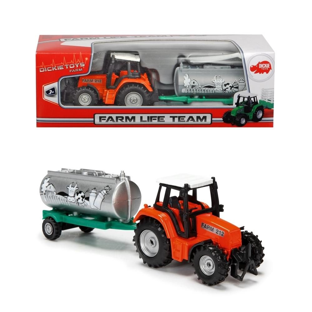 Dickie Farm Life Team traktor tartályos pótkocsival 18 cm