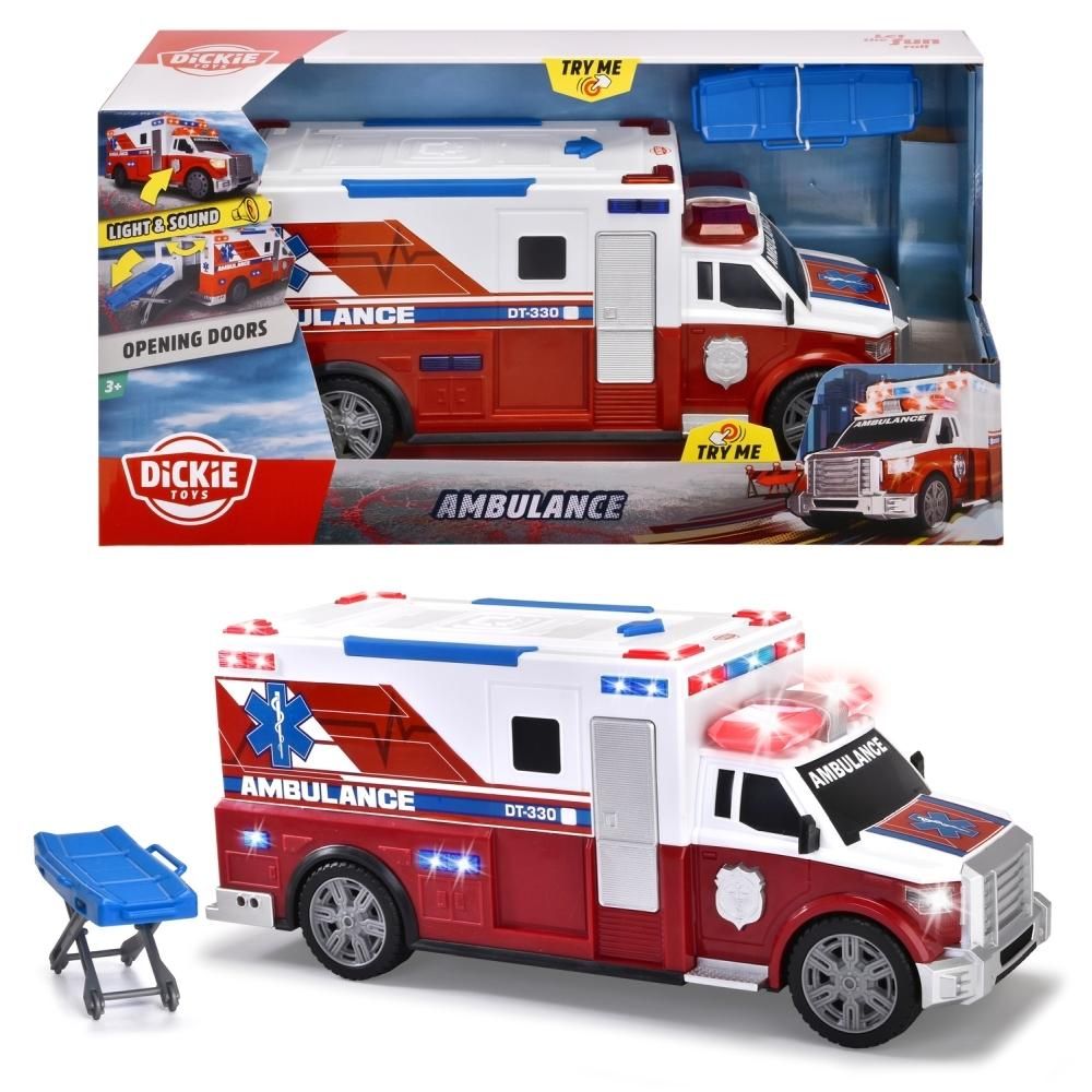 Dickie Mentőautó hanggal és fénnyel 33 cm