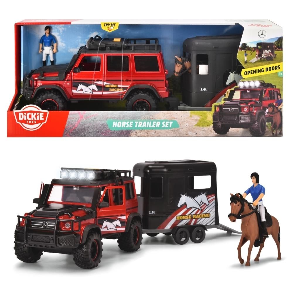 Dickie Mercedes AMG terepjáró lószállítóval 42 cm