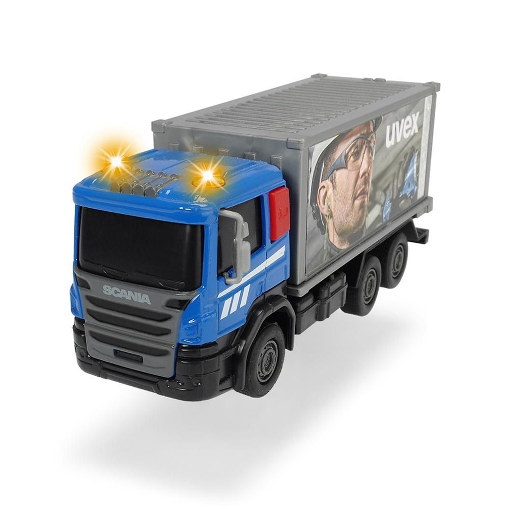 Dickie Scania City Team teherautó hanggal és fénnyel 17 cm, dobozos