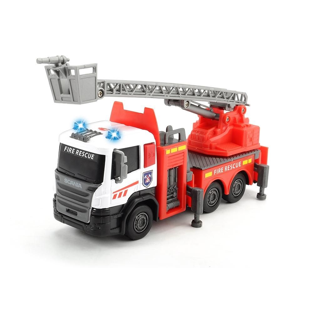 Dickie Scania Fire Rescue létrás tűzoltóautó hanggal 17 cm