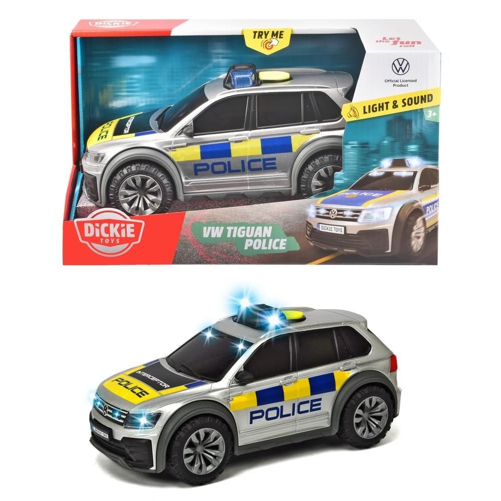 Dickie VW Tiguan R-Line rendőrautó hanggal és fénnyel 25 cm