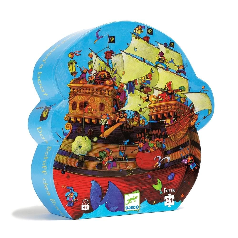Djeco Barbarossa's boat - Barbarossa hajója formadobozos puzzle, 54 db-os