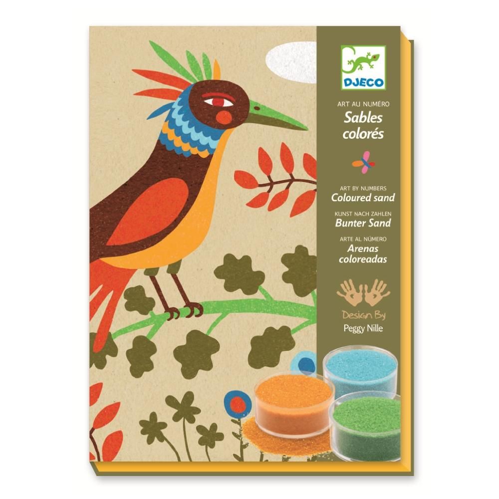 Djeco Birds of paradise - Homokkép készítő, Az édenkert madarai