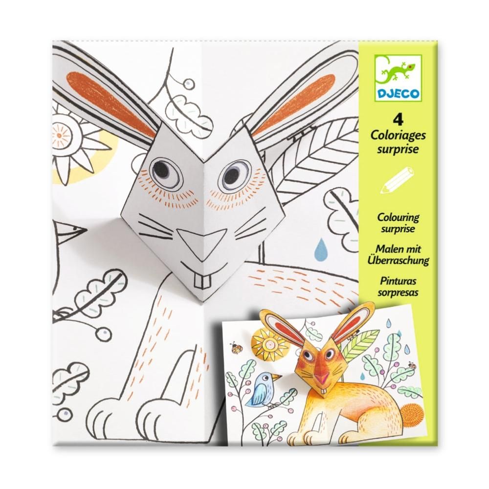 Djeco Bunny Up - 3D színező, Nyuszi hopp