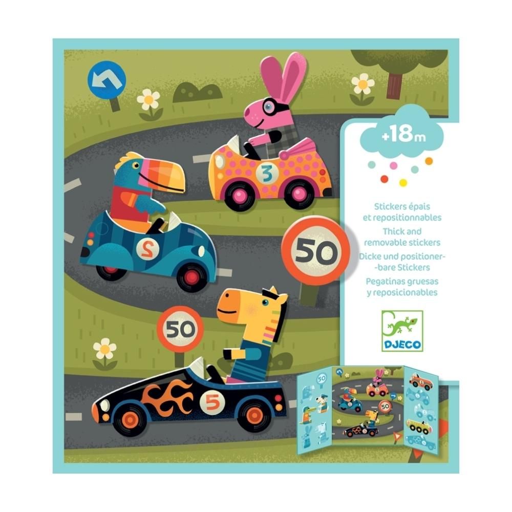 Djeco Cars - Matricás foglalkoztató, Autókázás