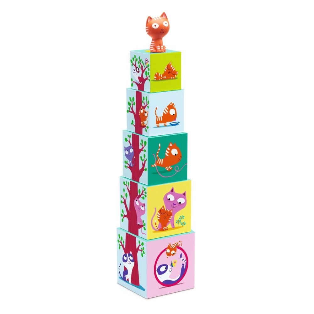 Djeco Catibloc - Cicás kockák építőjáték