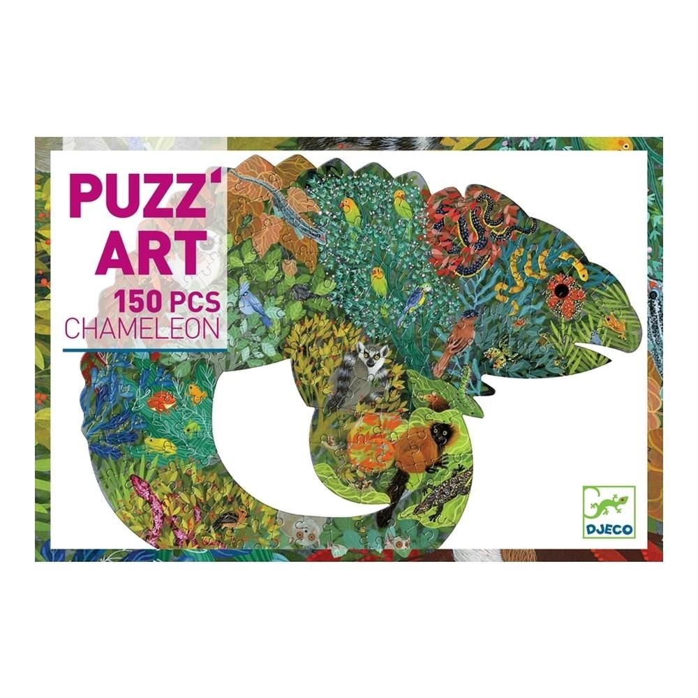 Djeco Chameleon - Kaméleon művész puzzle, 150 db-os