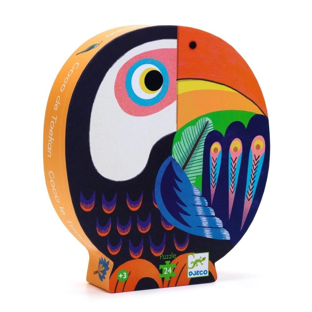 Djeco Coco the Toucan - Koki Tukán formadobozos puzzle, 24 db-os