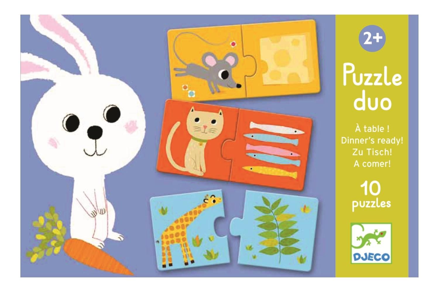 Djeco Dinner’s ready! - Ki mit eszik? párosító puzzle