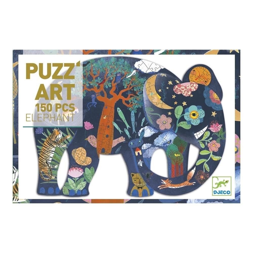 Djeco Eléphant - Elefánt művész puzzle, 150 db-os