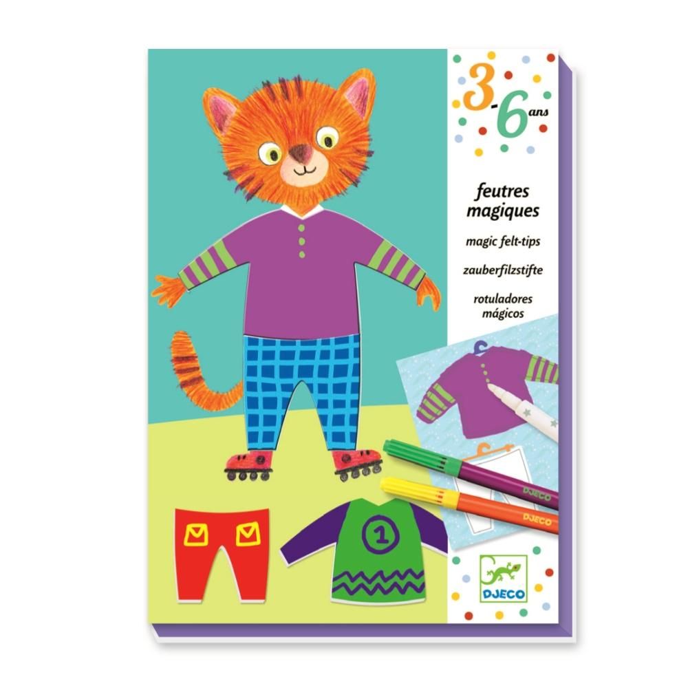 Djeco Elliot and Zoe's clothes - Öltöztető színező, Eliot és Zoé ruhái