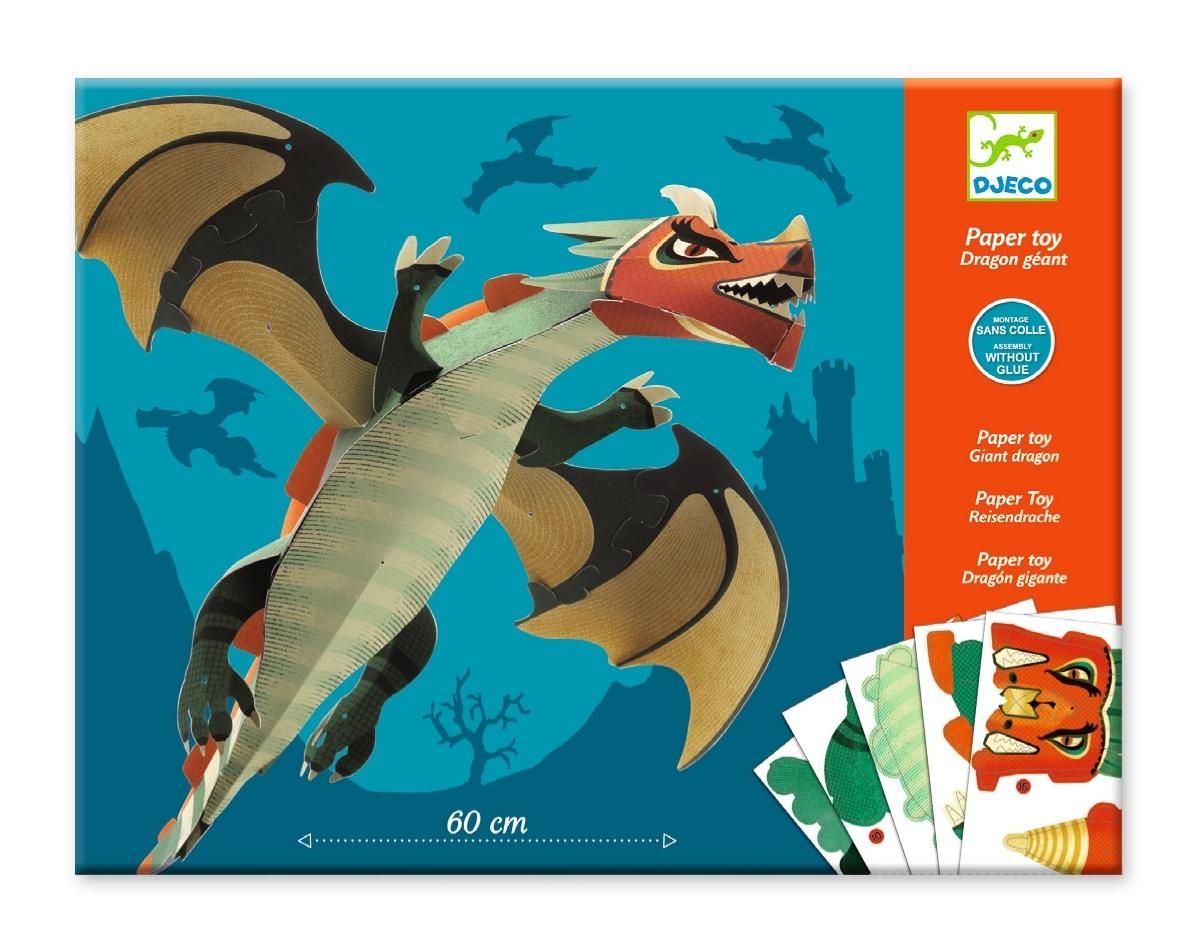 Djeco Giant dragon - Papírfigurák, Óriás sárkány