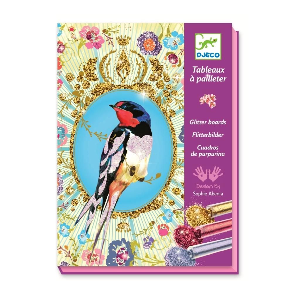 Djeco Glitter birds - Csillámpor kép, Csillogó madarak