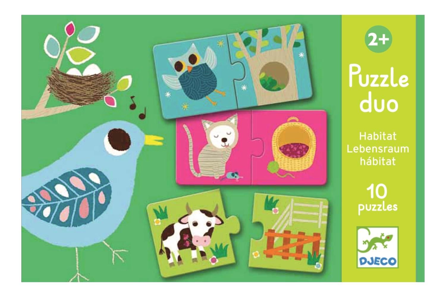 Djeco Habitat - Élőhely párosító puzzle