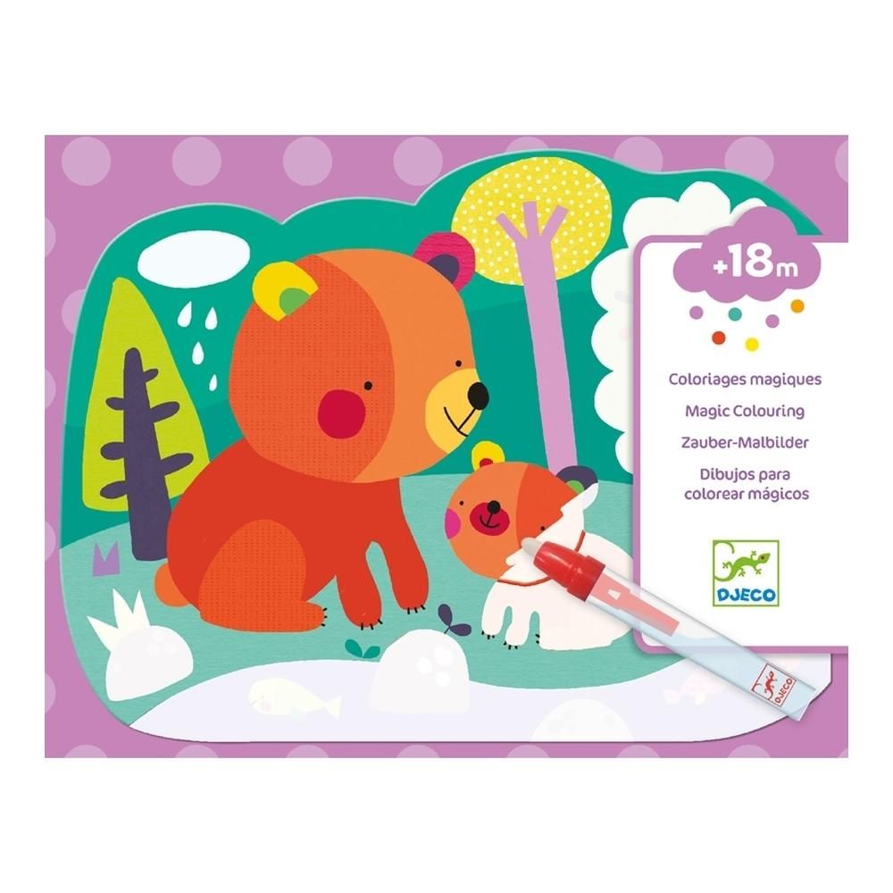 Djeco Hidden in the woods - Vízzel színező, Bújócska az erdőben