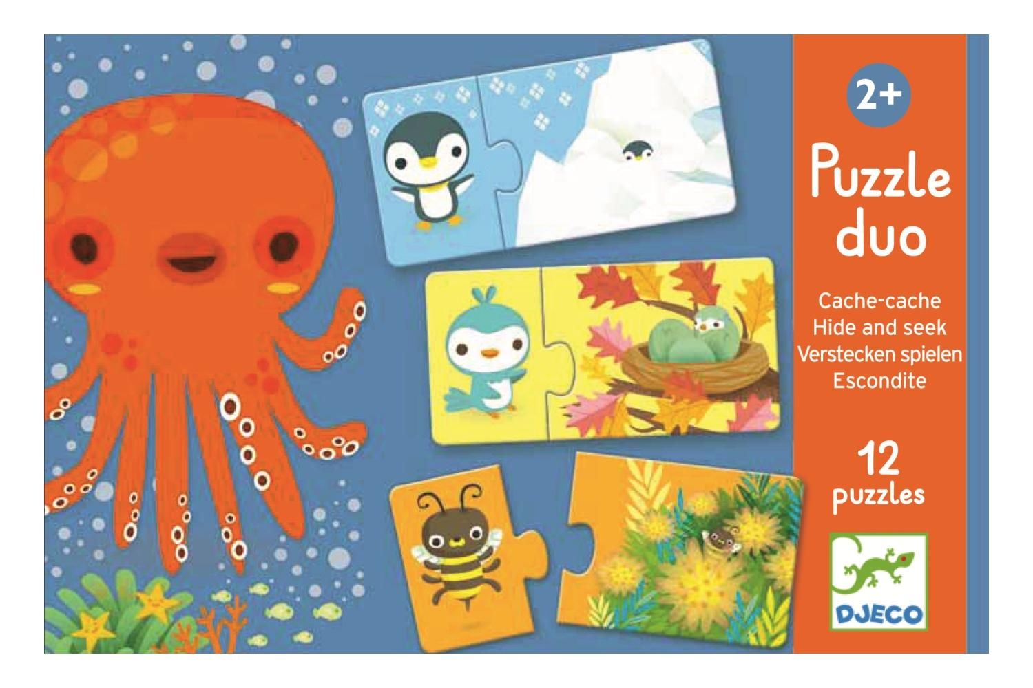 Djeco Hide & seek - Bújócska párosító puzzle
