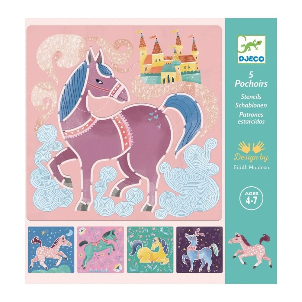 Djeco Horses - Rajzsablonok, Lovak