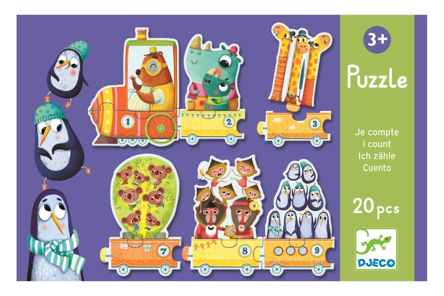 Djeco I count - Számolok párosító puzzle
