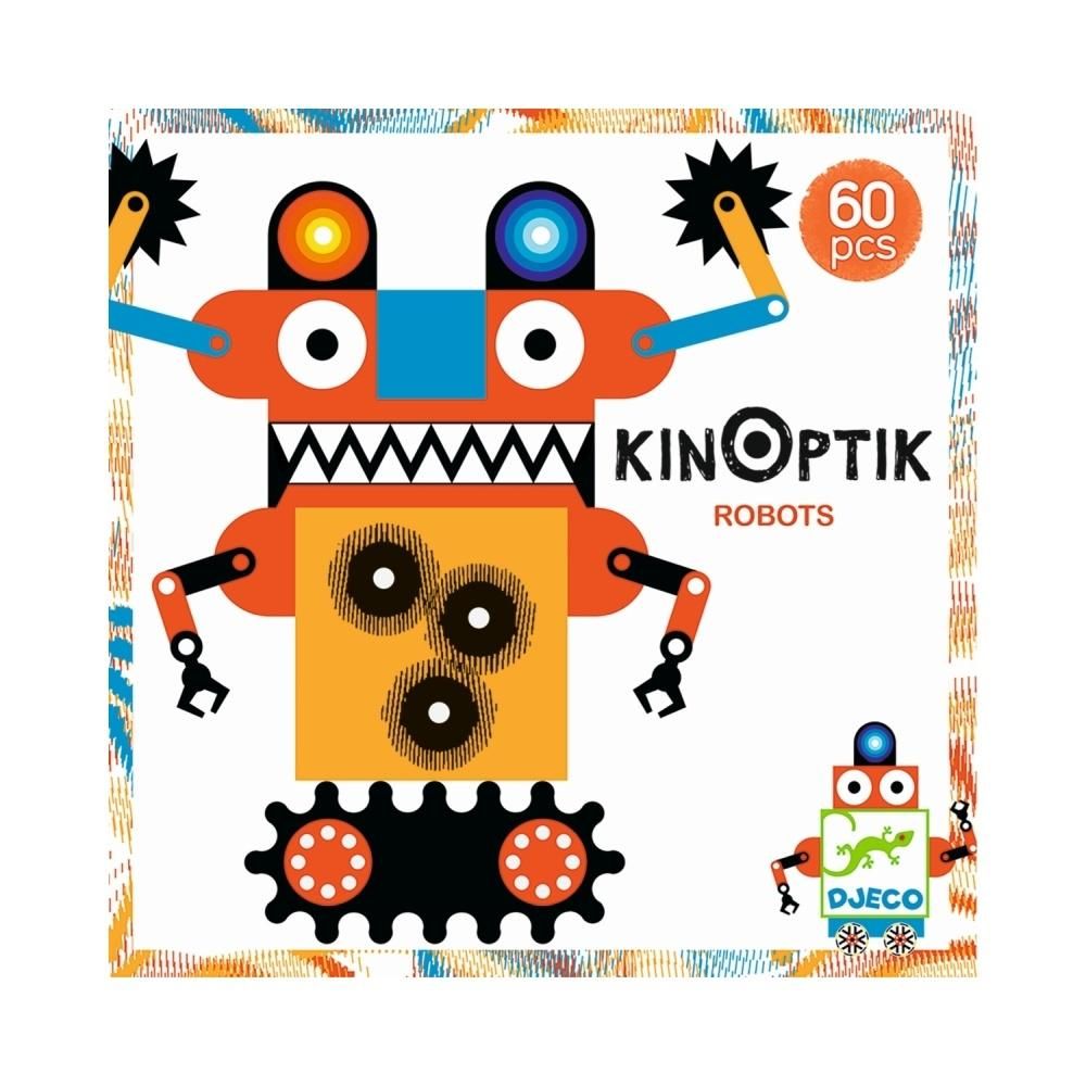 Djeco Kinoptik Robots - Robotok optikai puzzle, 60 db-os