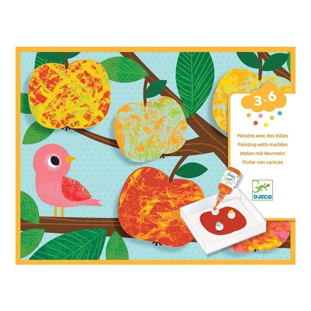 Djeco Painting with marbles - Festés üveggolyókkal