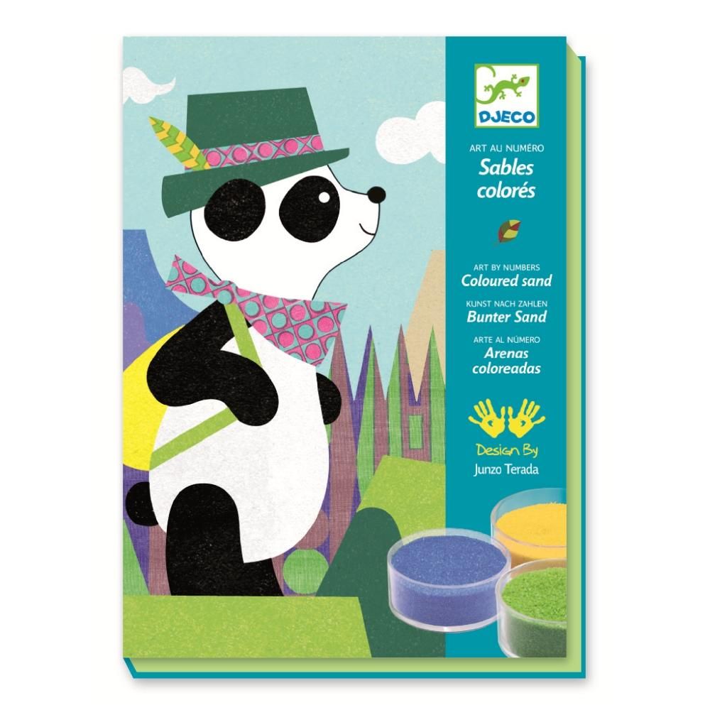 Djeco Panda & friends - Homokkép készítő, Pandamackó és barátai