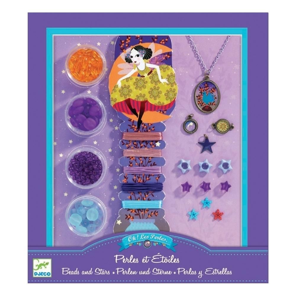 Djeco Pearls and stars - Ékszerkészítő szett, Gyöngyök és csillagok