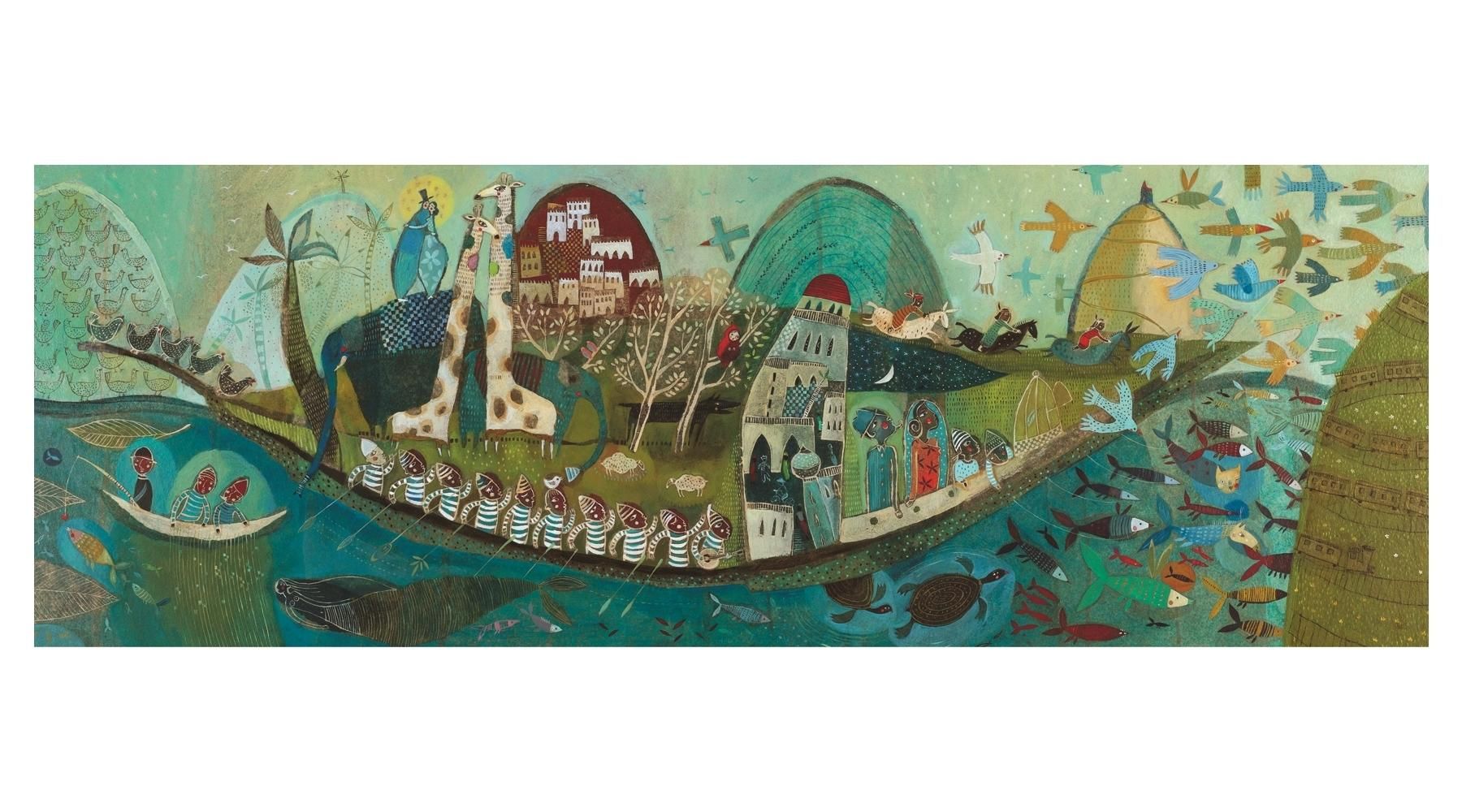 Djeco Poetic boat - Költői hajó művészi puzzle, 350 db-os