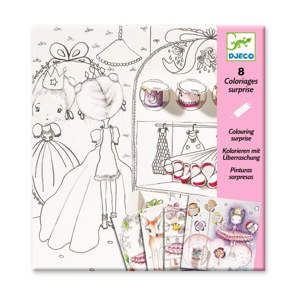 Djeco Pupi’s little doors - Színező, Pupi kis ajtói