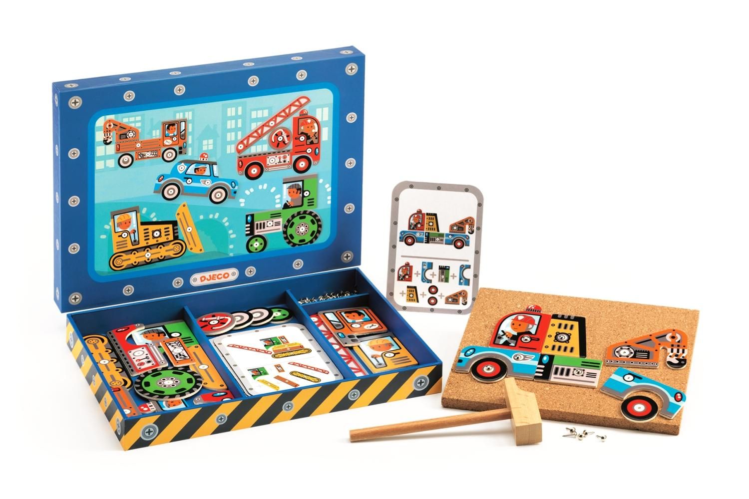 Djeco Tap tap Vehicles - Kalapálós autós játék