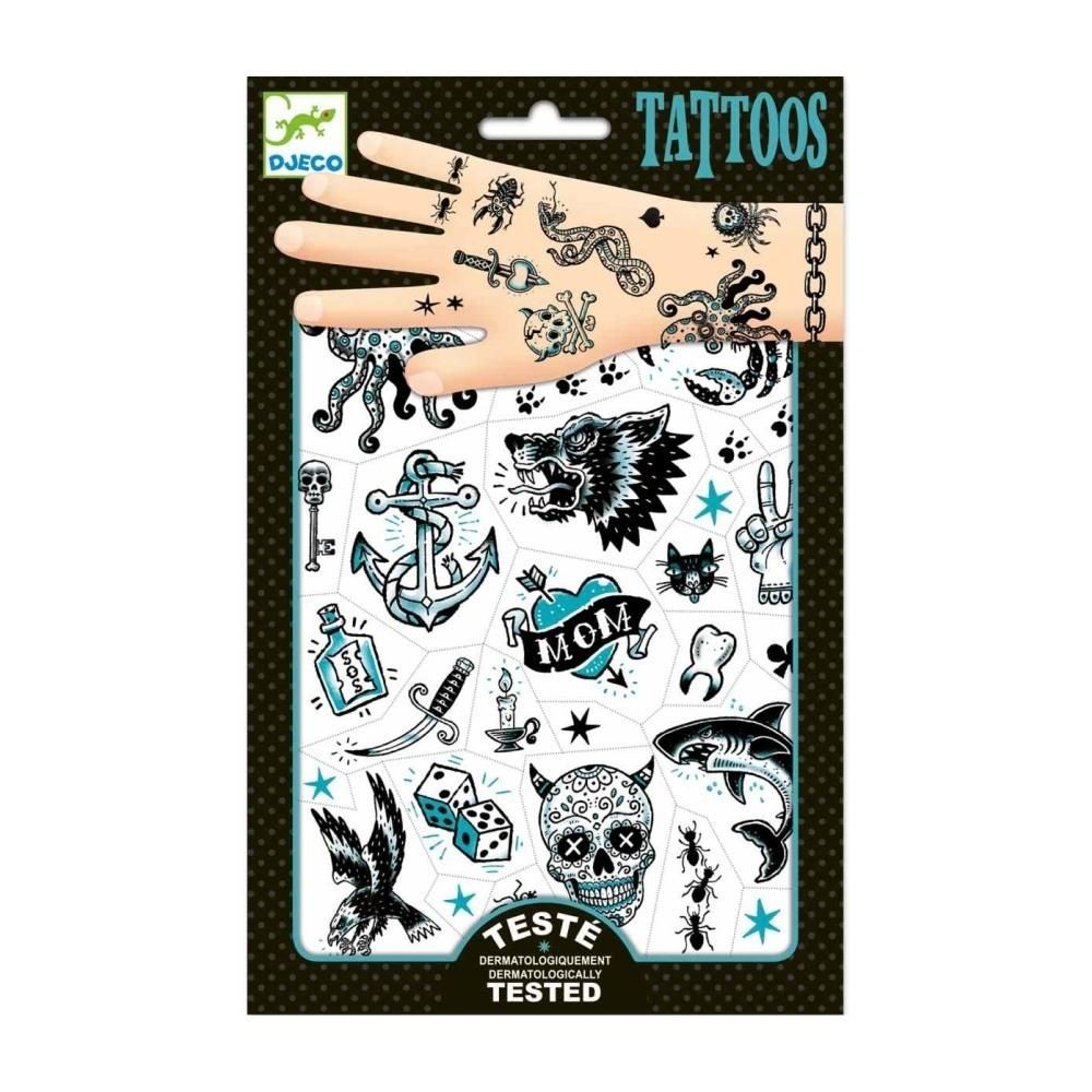 Djeco Tattoos, Dark side - Tetováló matricák, Sötét oldal